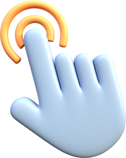 3D Hand Cursor Icon